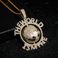 THE WORLD IS MINE Earth Moissanite Diamond Gold Pendant hip hop jewelry CustomDiamJewel