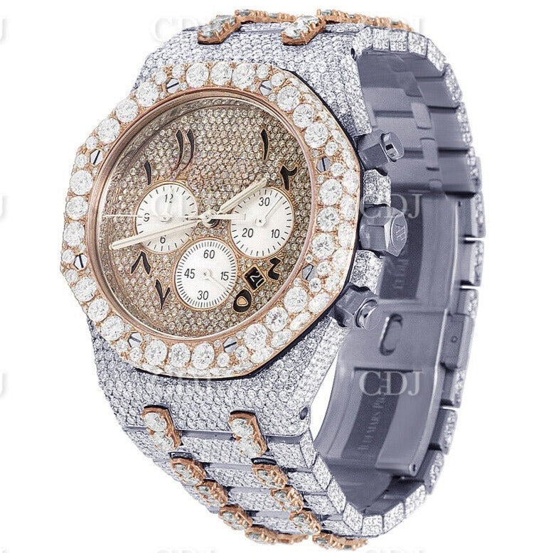 Lab Grown Diamond Watch For Men Bust Down Watch Hip Hop Watch For Rappers IGI Certified Wholesale Diamond  customdiamjewel   