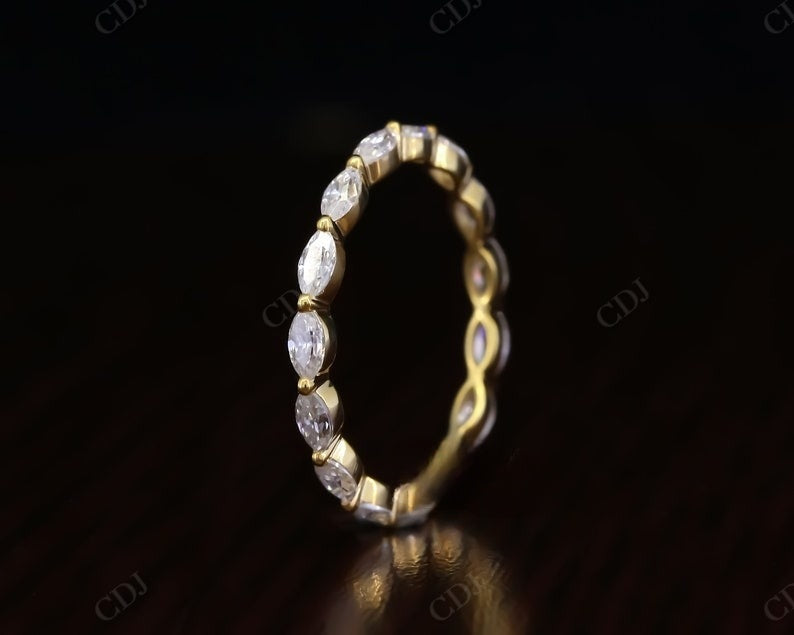 East West 1.50CTW Marquise Cut Lab Grown Diamond Full Eternity Wedding Band  customdiamjewel   