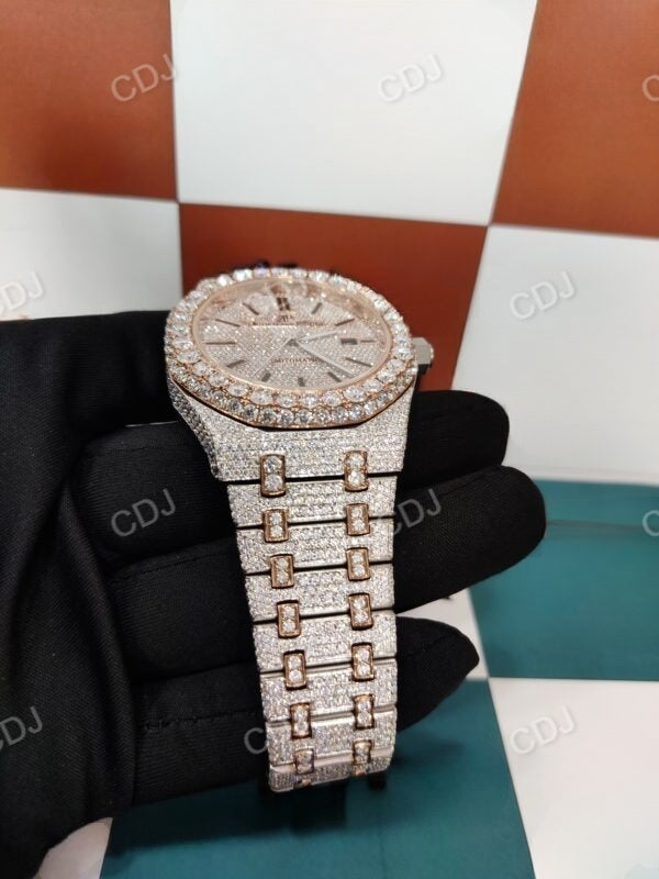 Custom Handmade Pass Diamond Tester VVS Moissanite Diamond Watches Top Brand Watch Wholesaler in India  customdiamjewel   