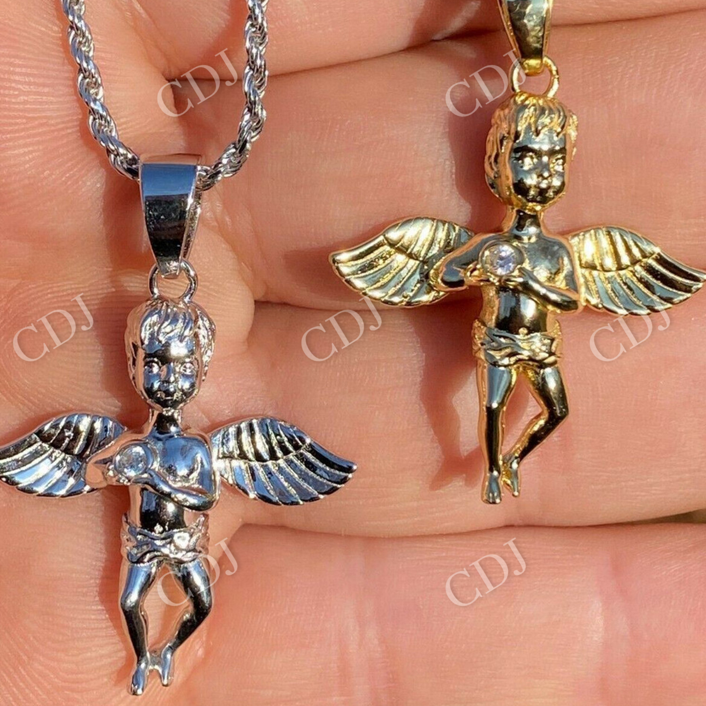 Micro Angel Cherub Hip Hop Pendant  customdiamjewel   