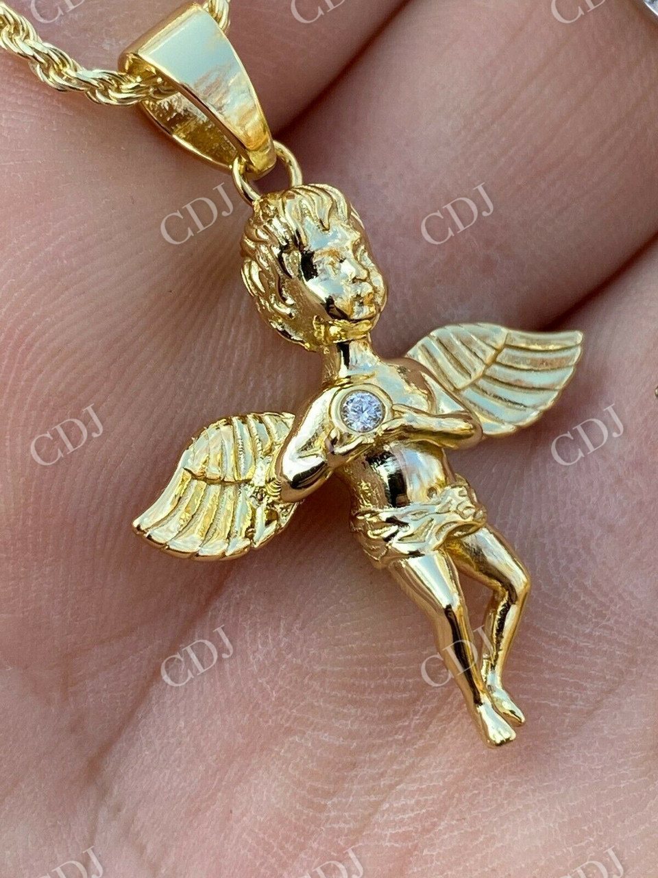 Micro Angel Cherub Hip Hop Pendant  customdiamjewel   