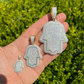 God's Hand Hamsa Iced Diamond Pendant  customdiamjewel   