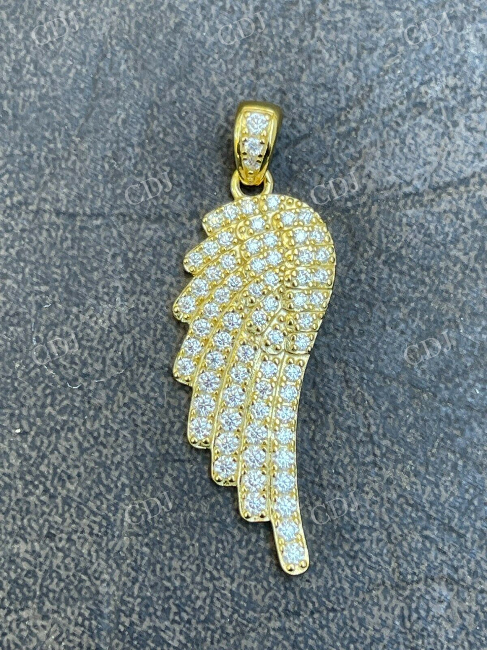 Iced Hip Hop Angel Wing Diamond Pendant  customdiamjewel   