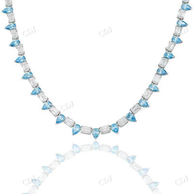 VVS Moissanite Diamond Tennis Chain Necklace hip hop jewelry CustomDiamJewel