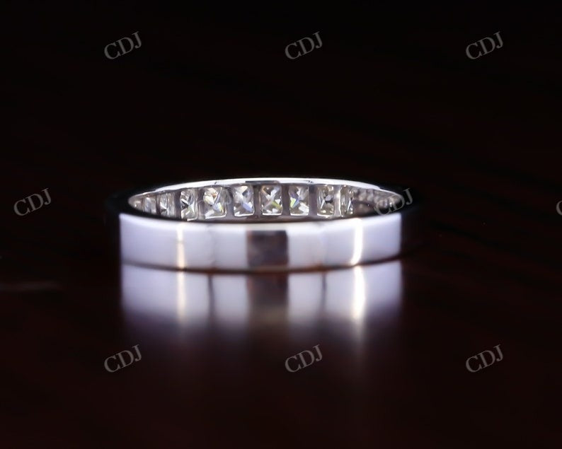 Channel Set Princess Cut Diamond Wadding Band  customdiamjewel   