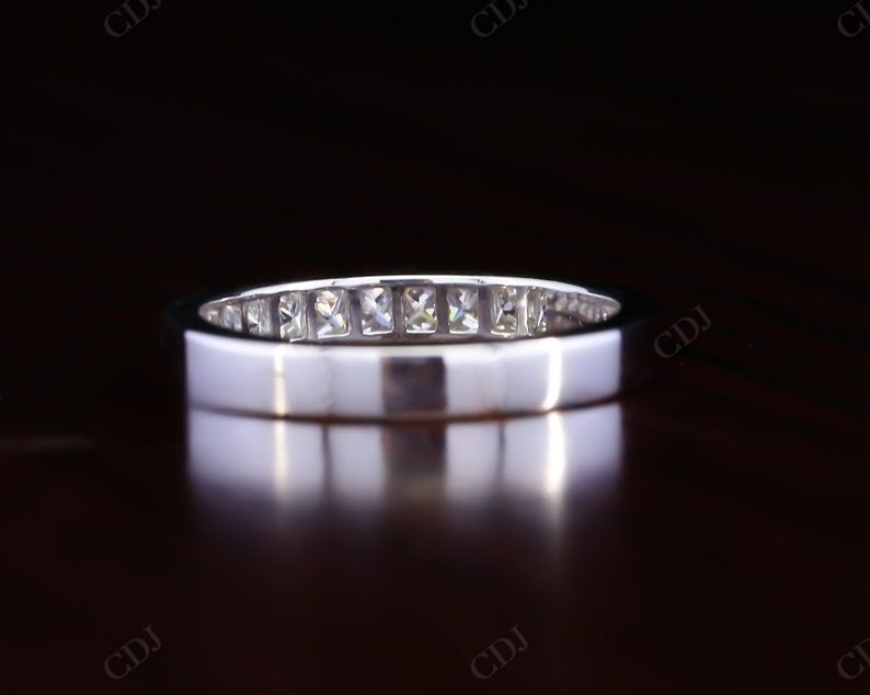 2.00MM Princess Cut Lab Grown Diamond Channel Set Half Eternity Wedding Band  customdiamjewel   