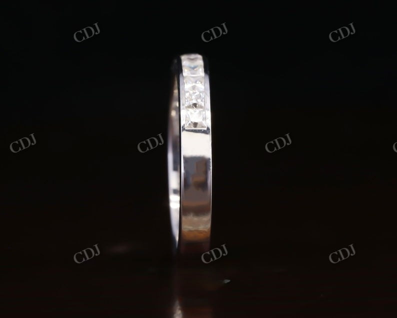 Channel Set Princess Cut Diamond Wadding Band  customdiamjewel   