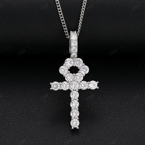 Trendy Custom Handmade Moissanite Pendant In Silver hip hop jewelry CustomDiamJewel