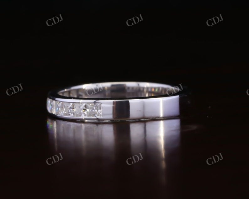 Channel Set Princess Cut Diamond Wadding Band  customdiamjewel   