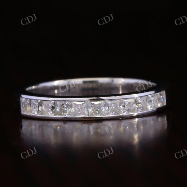 Channel Set Princess Cut Diamond Wadding Band  customdiamjewel   