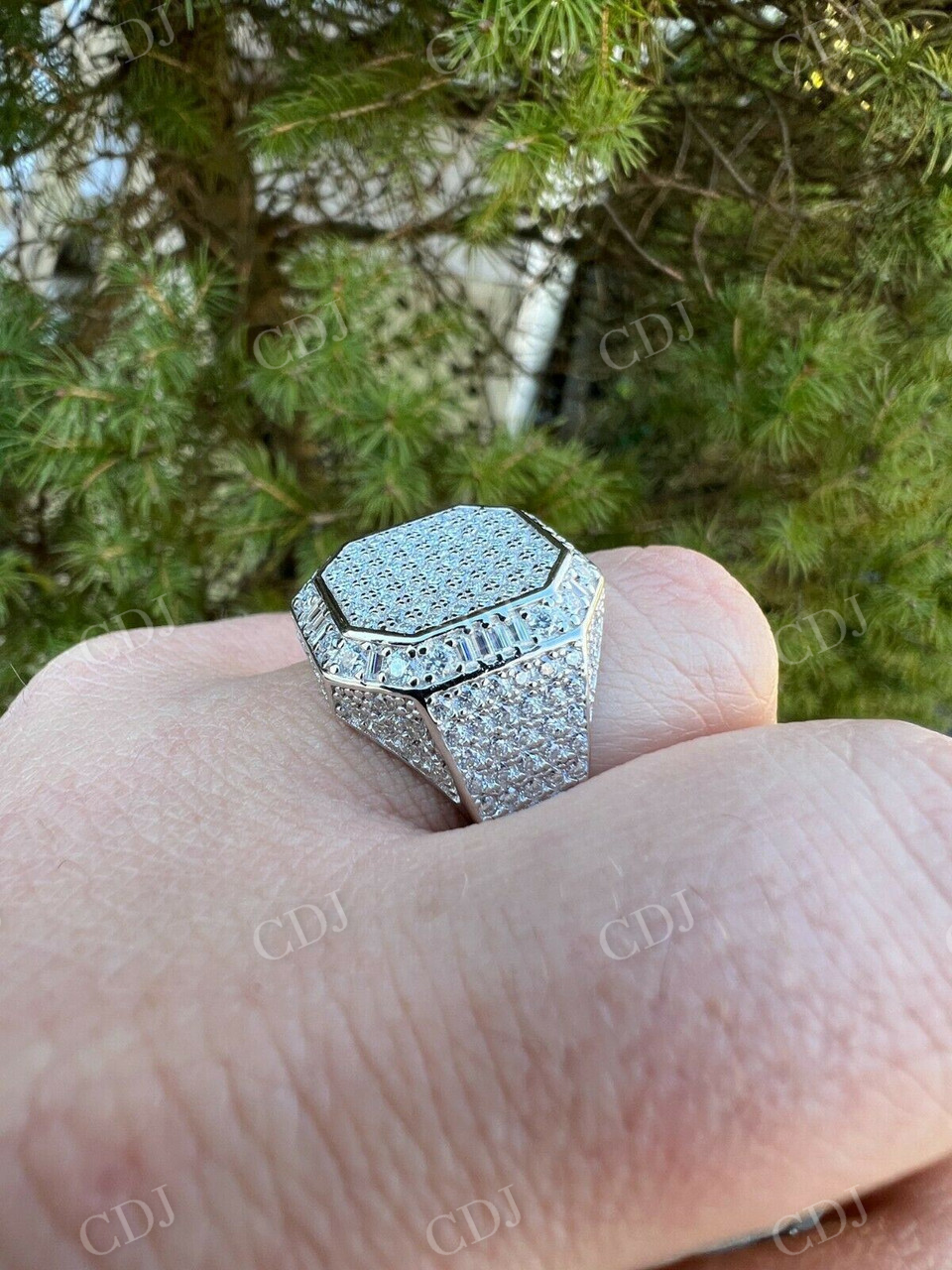 Men's Hip hop Large Diamond Ring  customdiamjewel   