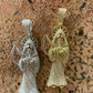 Fully Iced Santa Muerte Grim Reaper Death Pendant  customdiamjewel   