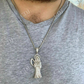 Fully Iced Santa Muerte Grim Reaper Death Pendant  customdiamjewel   