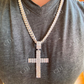 Iced Out Cross Baguette Diamond Pendant  customdiamjewel   