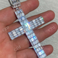 Iced Out Cross Baguette Diamond Pendant  customdiamjewel   