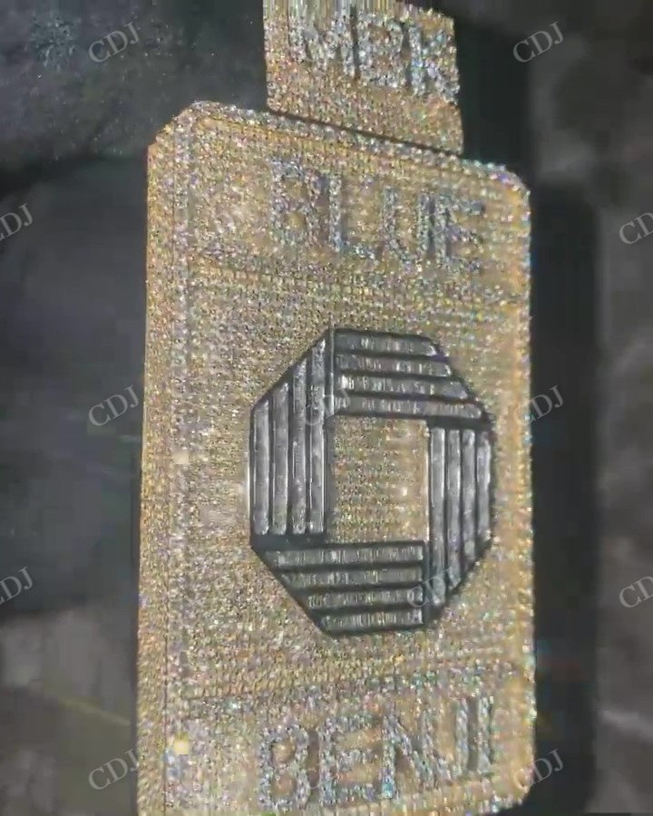 Two Tone Diamond Pendant For Rappers hip hop jewelry CustomDiamJewel   