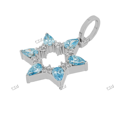 VVS Moissanite Diamond Star Design Female Pendant hip hop jewelry CustomDiamJewel