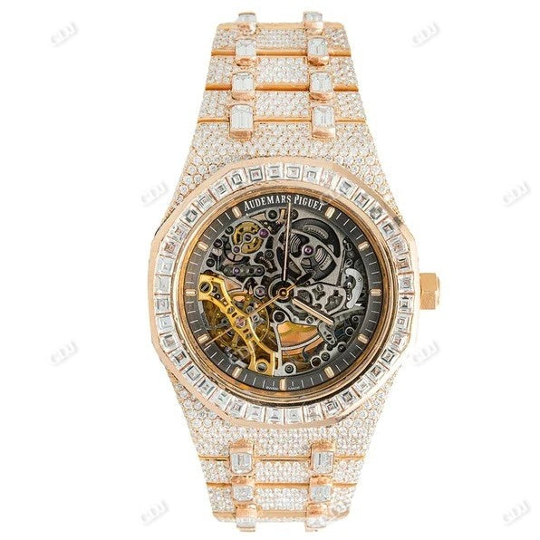 Fully Iced Out Hip Hop Wrist Watch  customdiamjewel   