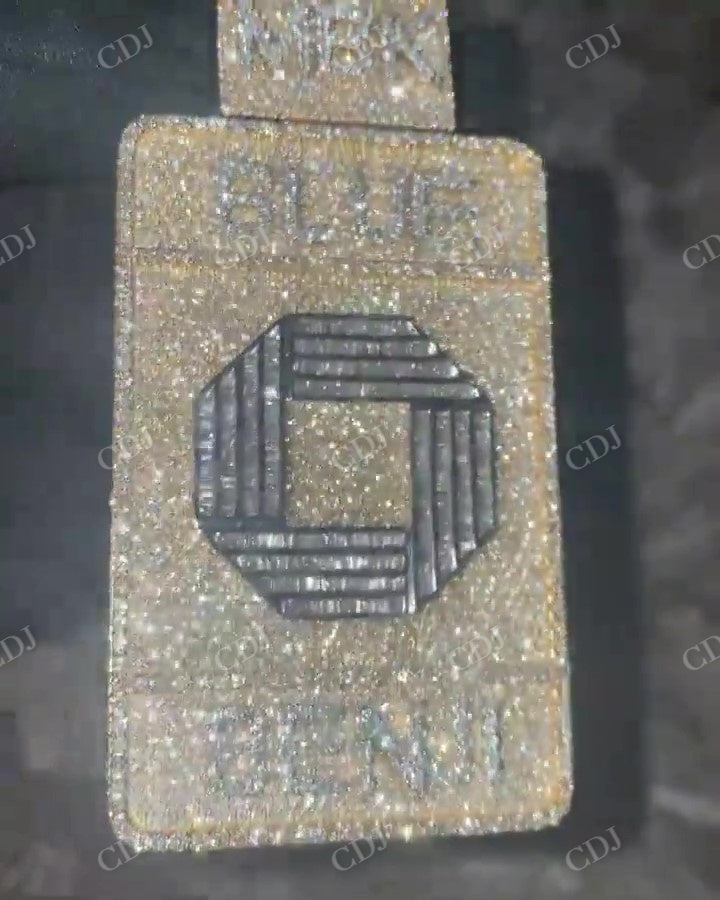 Two Tone Diamond Pendant For Rappers hip hop jewelry CustomDiamJewel   