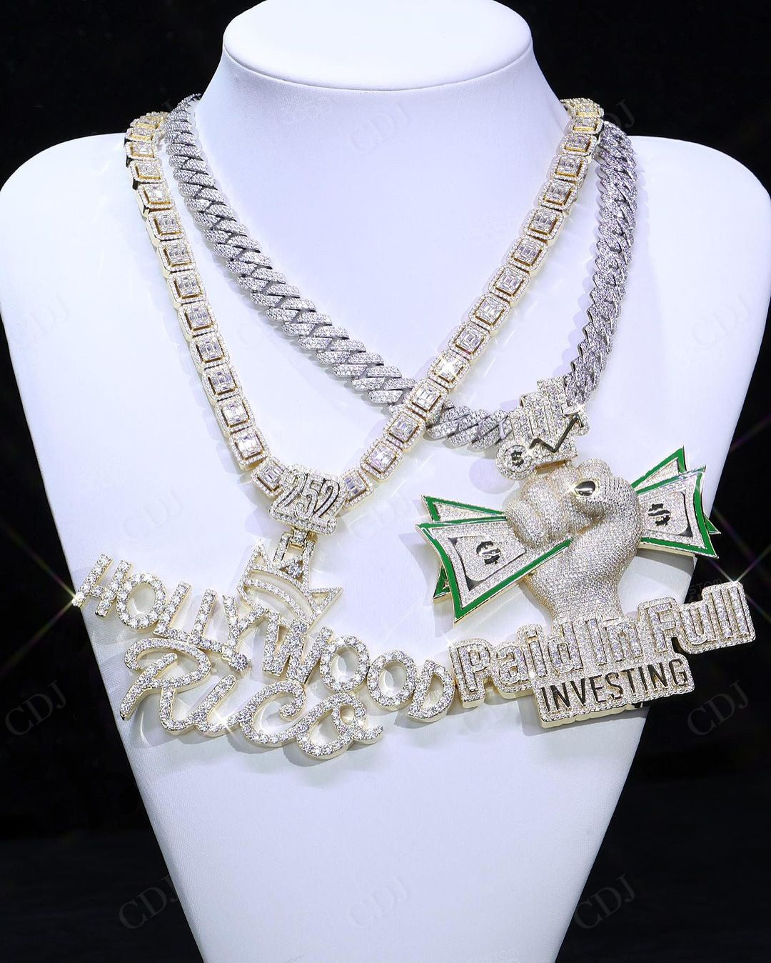 High Quality Trendy Iced Out Enamel Rapper Pendant hip hop jewelry CustomDiamJewel   