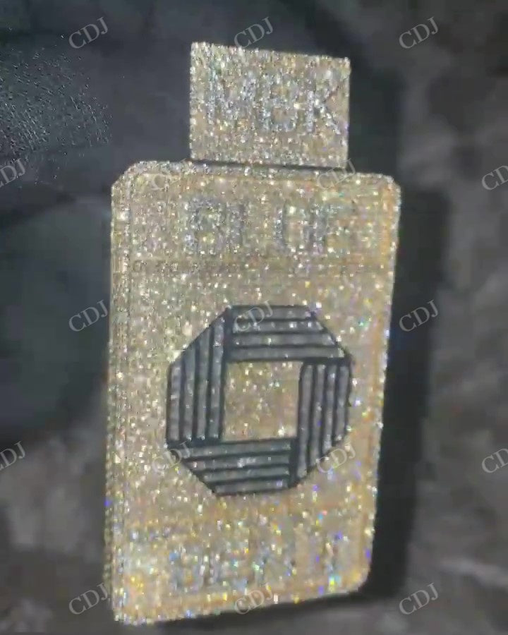 Two Tone Diamond Pendant For Rappers hip hop jewelry CustomDiamJewel   