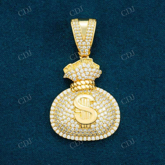 Custom Money Bag Diamond Pendant  customdiamjewel   