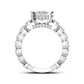 Elongated Cushion Cut 3/4 Eternity Engagement Ring  customdiamjewel   