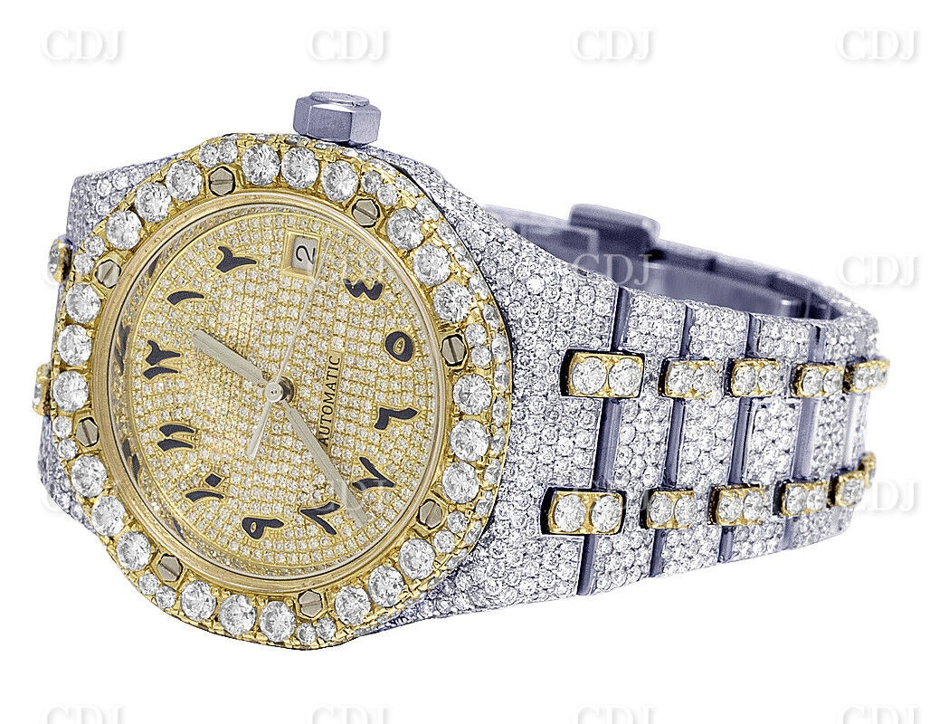 AP Royal Oak Yellow Gold Plated Diamond Watch Best Seller Custom Made Diamond Watch 32.75 CTW (Approx)  customdiamjewel   