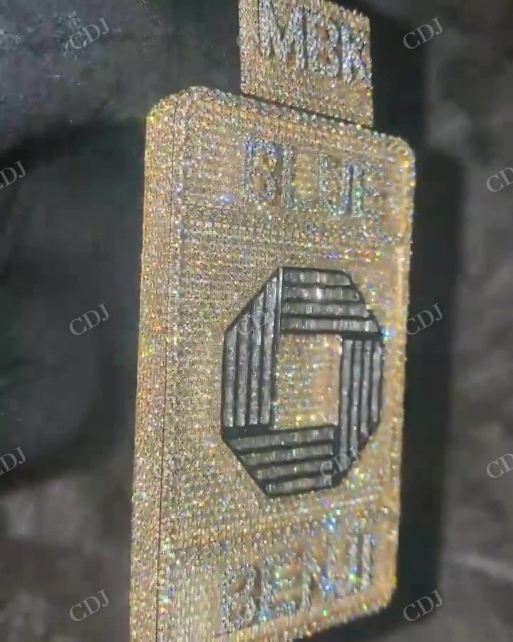 Two Tone Diamond Pendant For Rappers hip hop jewelry CustomDiamJewel   