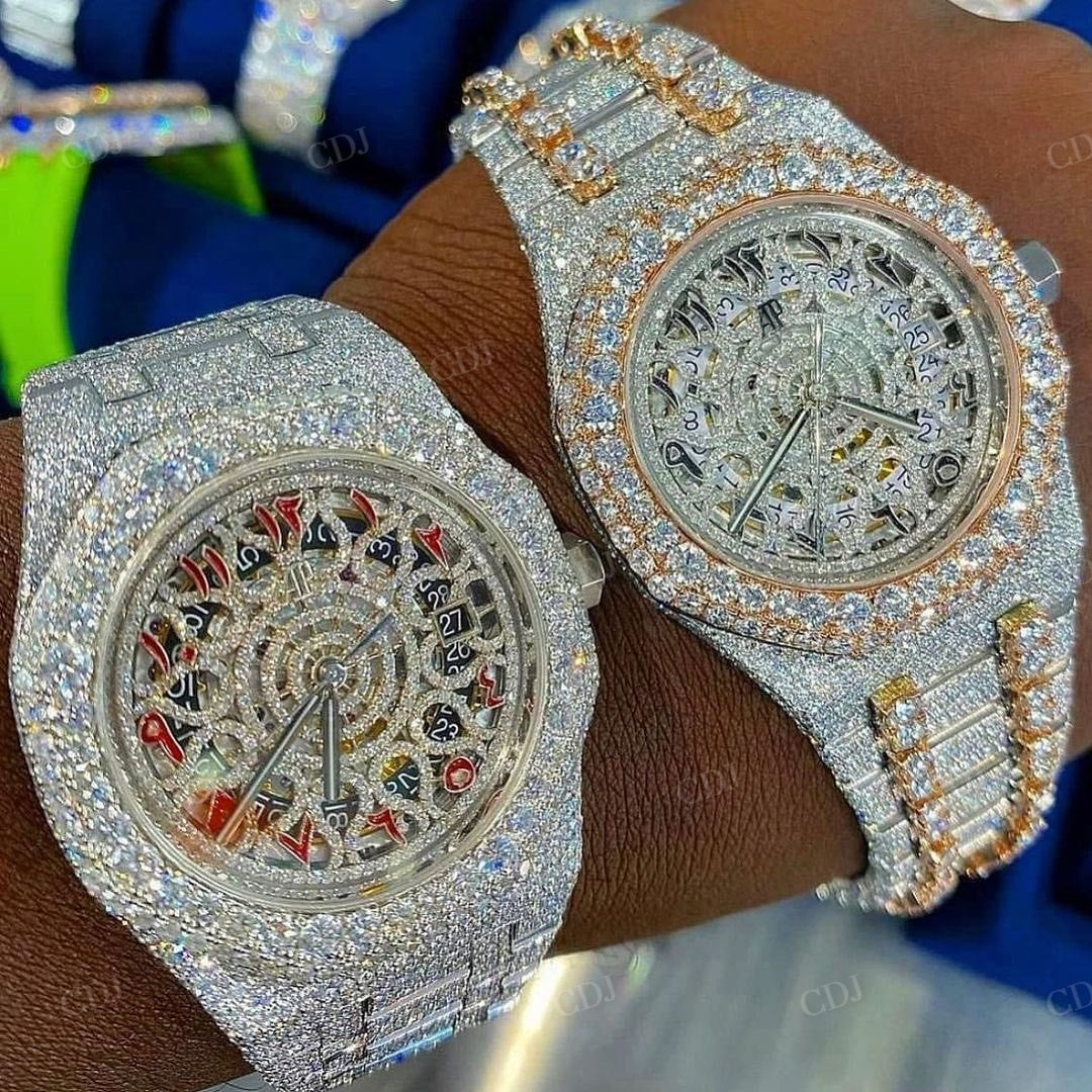 Full Diamond Stainless Steel Iced Out Luxury Watches  customdiamjewel   