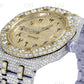 AP Royal Oak Yellow Gold Plated Diamond Watch Best Seller Custom Made Diamond Watch 32.75 CTW (Approx)  customdiamjewel   