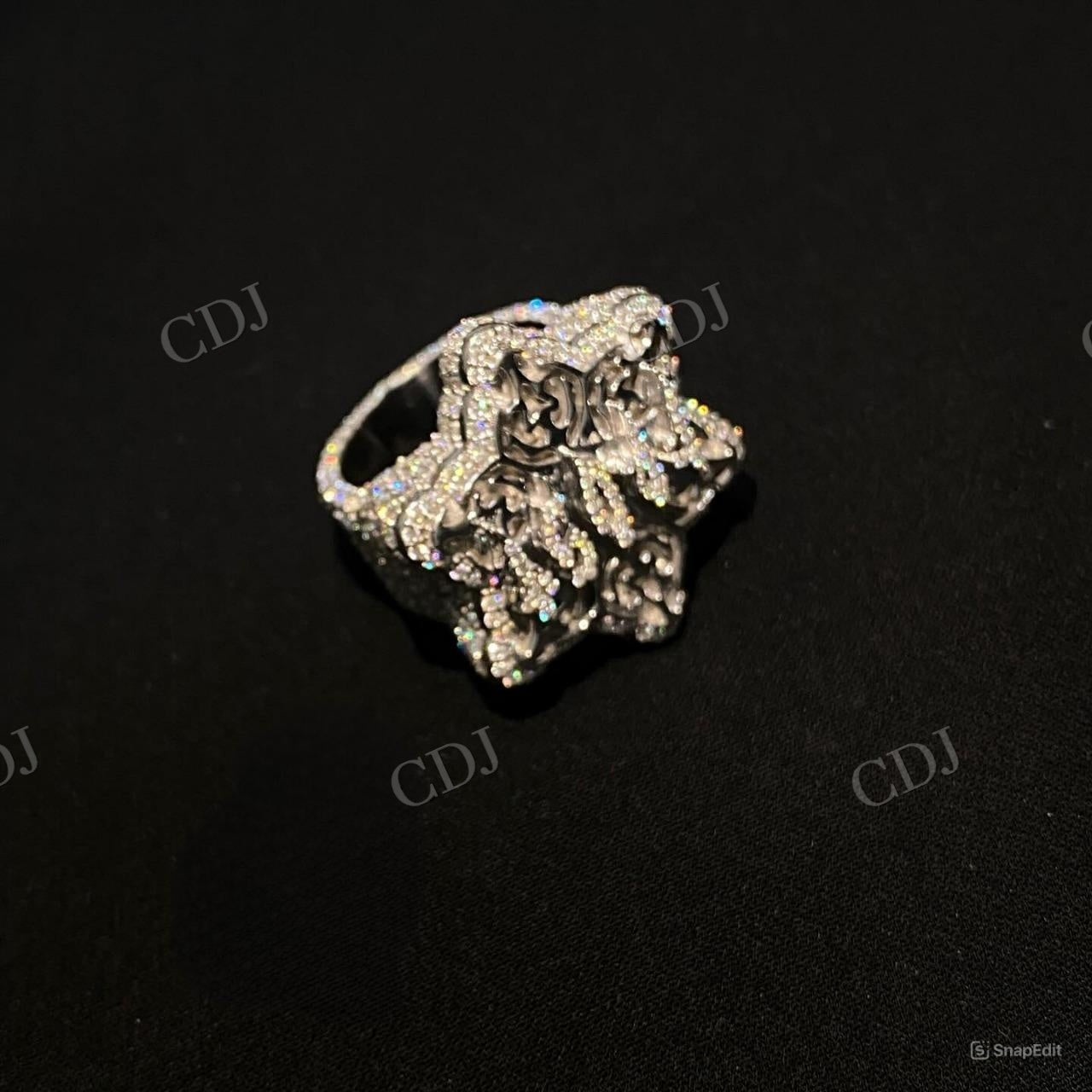 Luxurious 10K Gold Hip Hop Star Design Ring hip hop jewelry customdiamjewel   