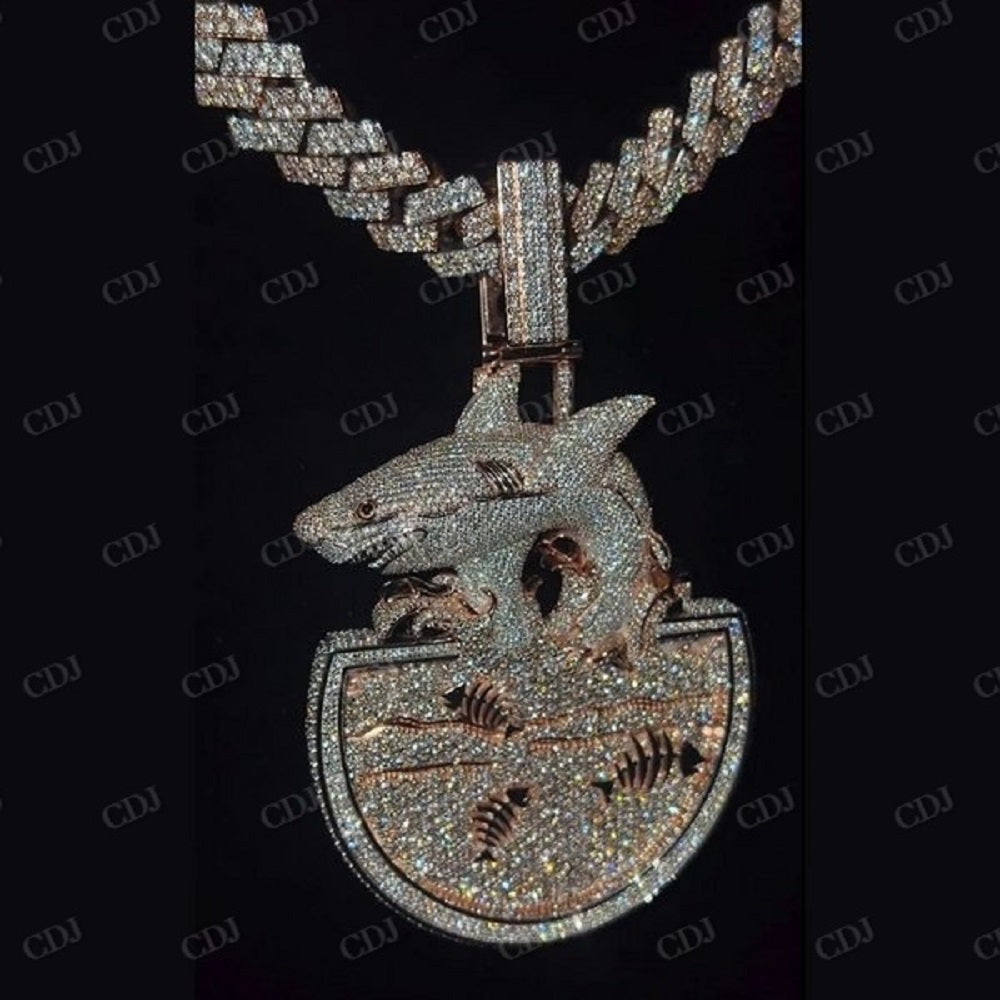 Iced Out Custom Diamond Hip Hop Pendant  CustomDiamJewel   