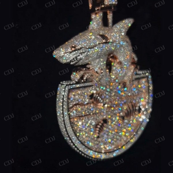 Iced Out Custom Diamond Hip Hop Pendant  CustomDiamJewel   