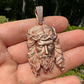 Matte Finish Jesus Piece Iced Pendant  customdiamjewel   