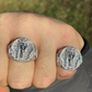 Egyptian King Pharaoh Face Iced Baguette Diamond Ring  customdiamjewel   