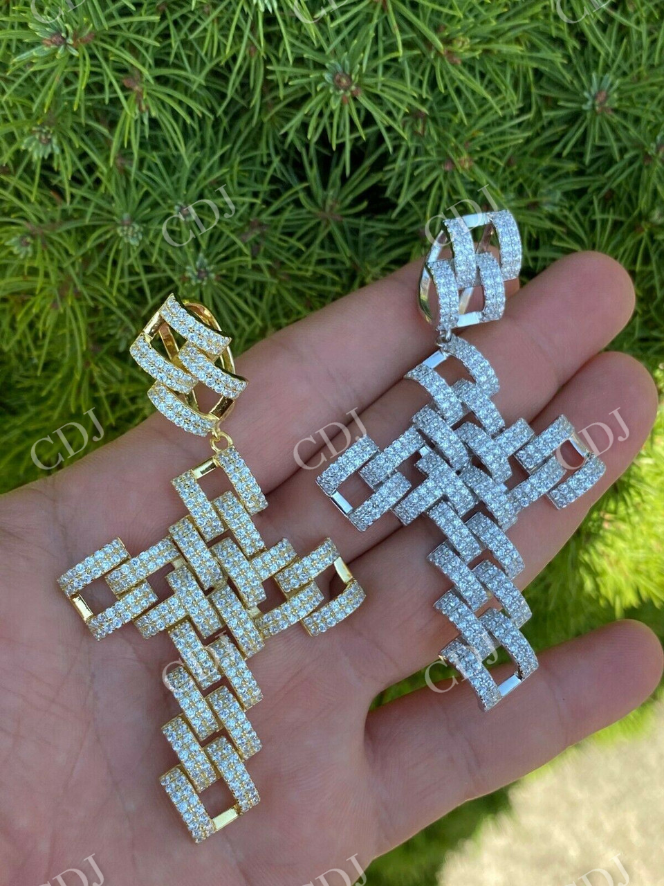 Men's Cuban Cross Gold Pendant  customdiamjewel   