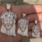 Multi Diamond Jesus Piece Pendant  customdiamjewel   