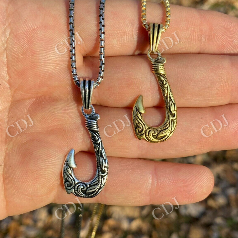 Hawaiian Fishing Hook Pendant  customdiamjewel   