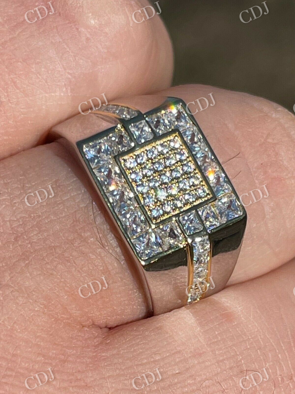 Micro Pave Diamond Men's Hip Hop Ring  customdiamjewel   