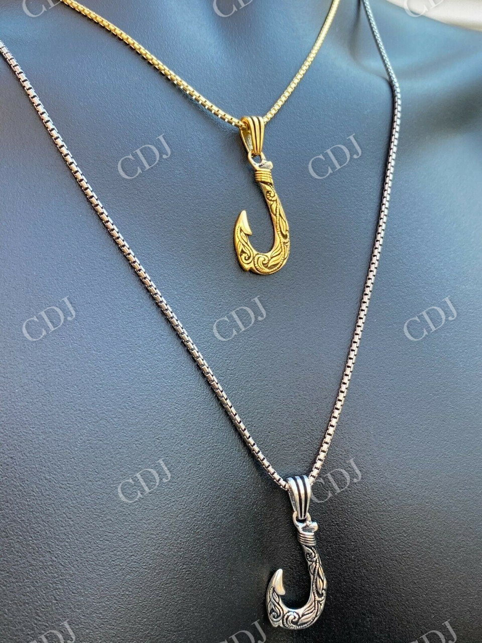 Hawaiian Fishing Hook Pendant  customdiamjewel   