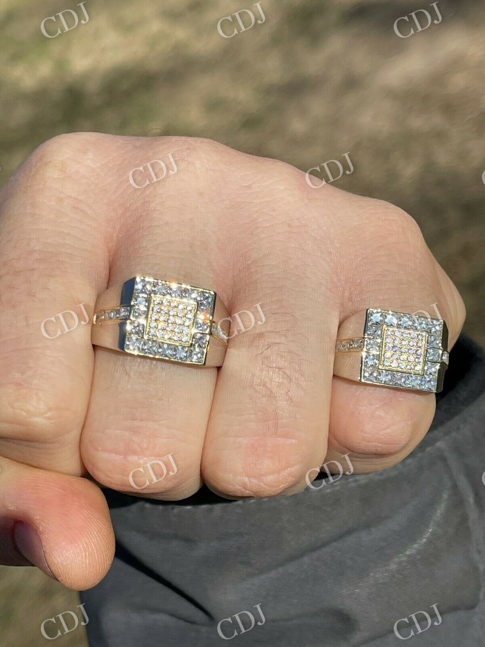 Micro Pave Diamond Men's Hip Hop Ring  customdiamjewel   