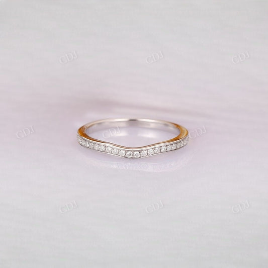 0.12CTW Curved Lab Grown Diamond Wedding Band  customdiamjewel   