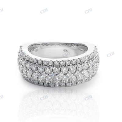 Luxury Men Wedding Bend Ring Moissanite 925 Silver Ring hip hop ring CustomDiamJewel