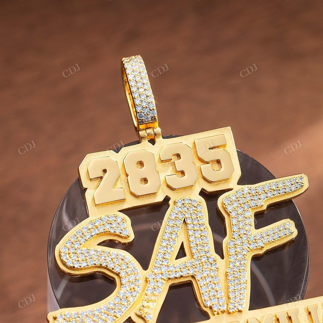 2835 SAF Diamond Gold Plated Silver Hip Hop Pendant hip hop jewelry customdiamjewel   