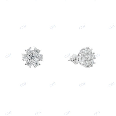 Folral VVS Moissante Diamond Beautiful Earrings hip hop jewelry CustomDiamJewel