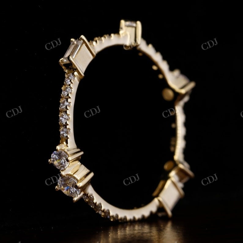 Antique Round and Baguette Diamond Band  customdiamjewel   