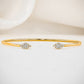 0.40CTW Natural Diamond Open Cuff Teardrop or Marquise Bangle Bracelet  customdiamjewel   