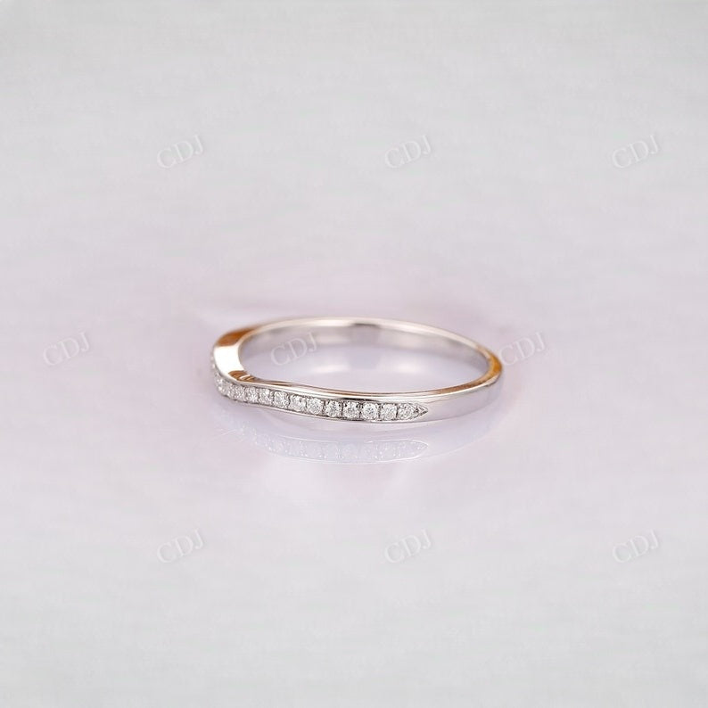 0.12CTW Half Eternity Curved Natural Diamond Wedding Band Wedding Band customdiamjewel   